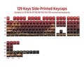129 Key PBT Keycaps Cherry Profile Dye-Sub Shine Through for MX Gaming Keyboard
