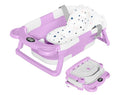 TPN Collapsible Baby Bathtub with Soft Cushion and Real-Time Thermometer, Portab