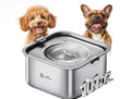 DownyPaws No Spill Water Bowl for Dogs, 101oz/3L Stainless Steel with Slobber