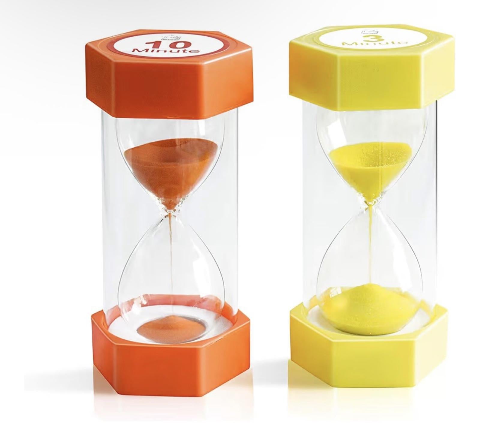 Sand Timer, Hourglass Sand Timer 3 Minutes 10 Minutes Timer Clock for Kids Games