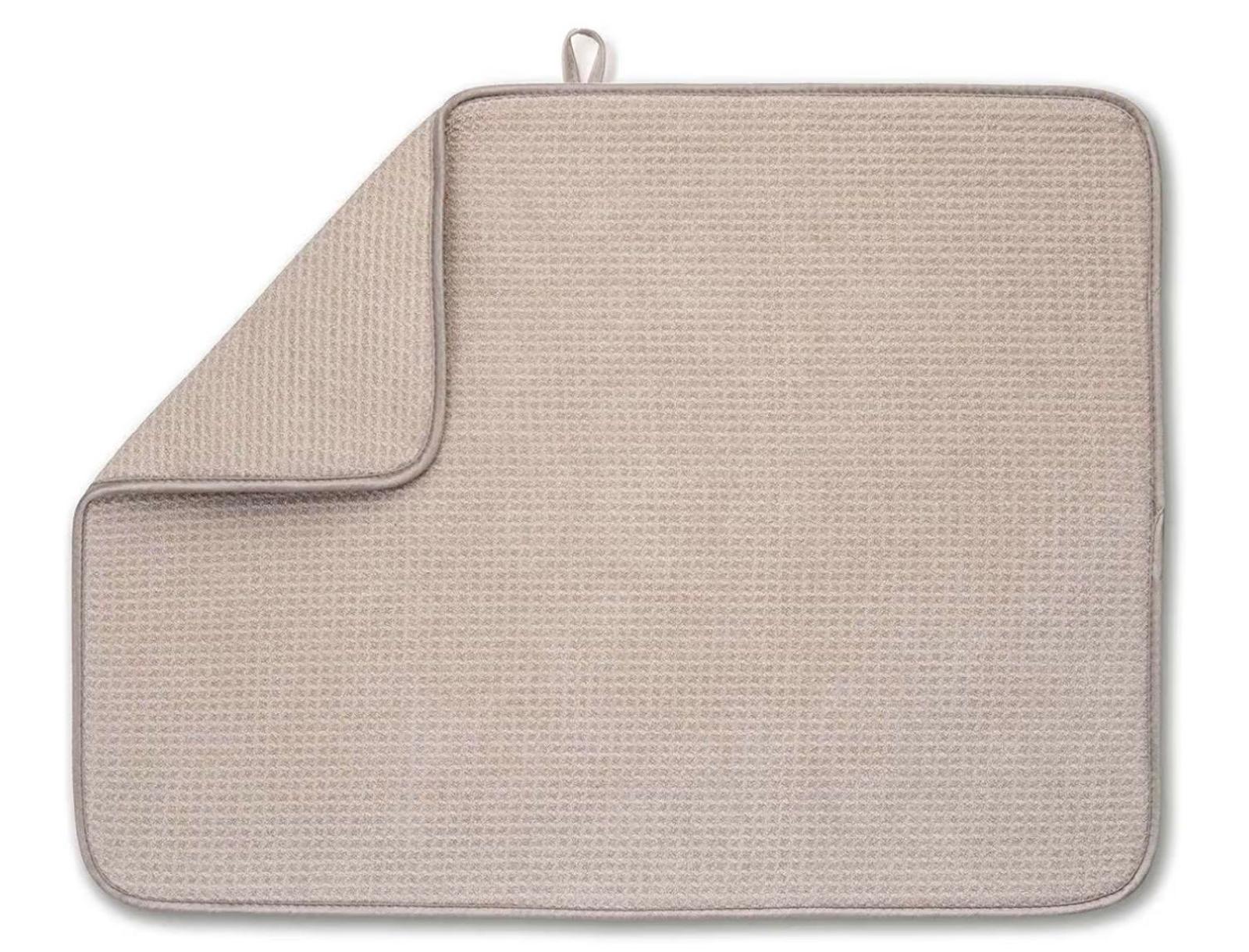 Bellemain XL Dish Mat 24" x 17" Microfiber Dish Drying Mat - Ivory