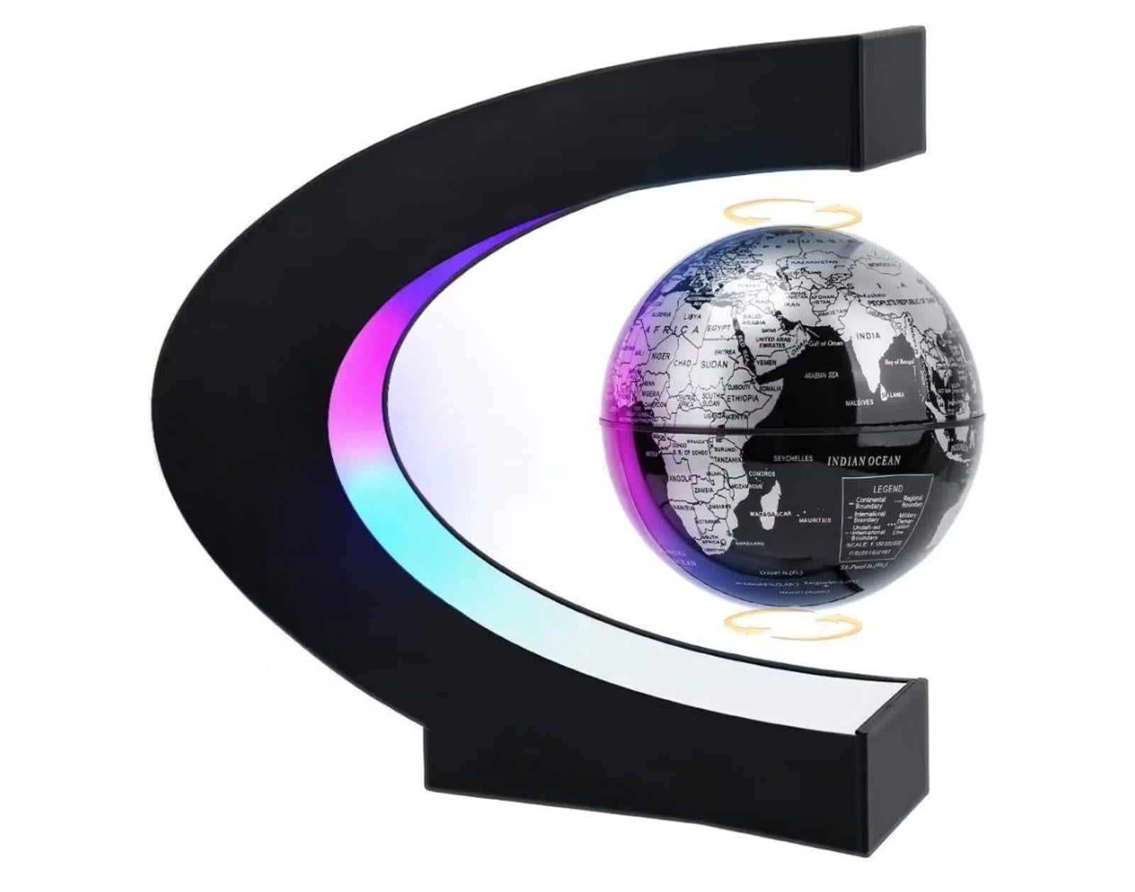 Magnetic Levitating Globe with LED Light, Cool Tech Gift for Men Father Boys and Girls , Birthday Gifts for Kids, Floating Globes World Desk Gadget De