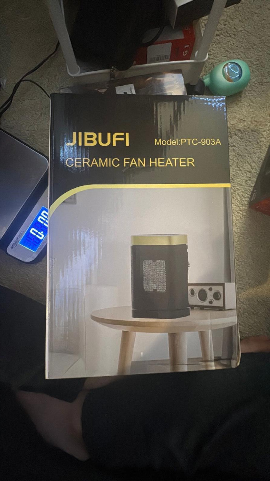 JIBURI Small Portable Space Heater 70 Degree Rotating Feature Electric Heater