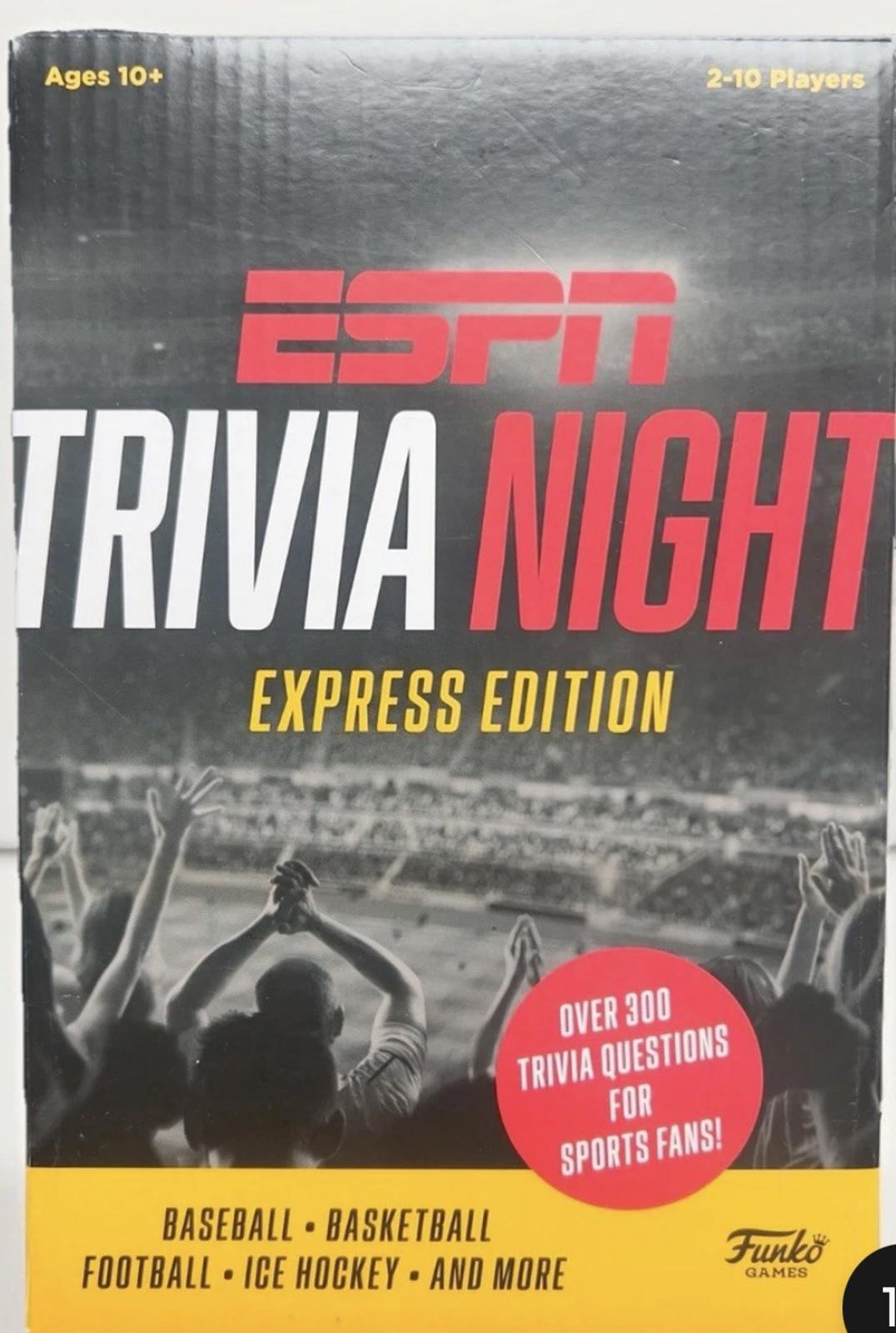 ESPN Trivia Night Express Edition Sports Trivia Game 2-10 Players New and Sealed