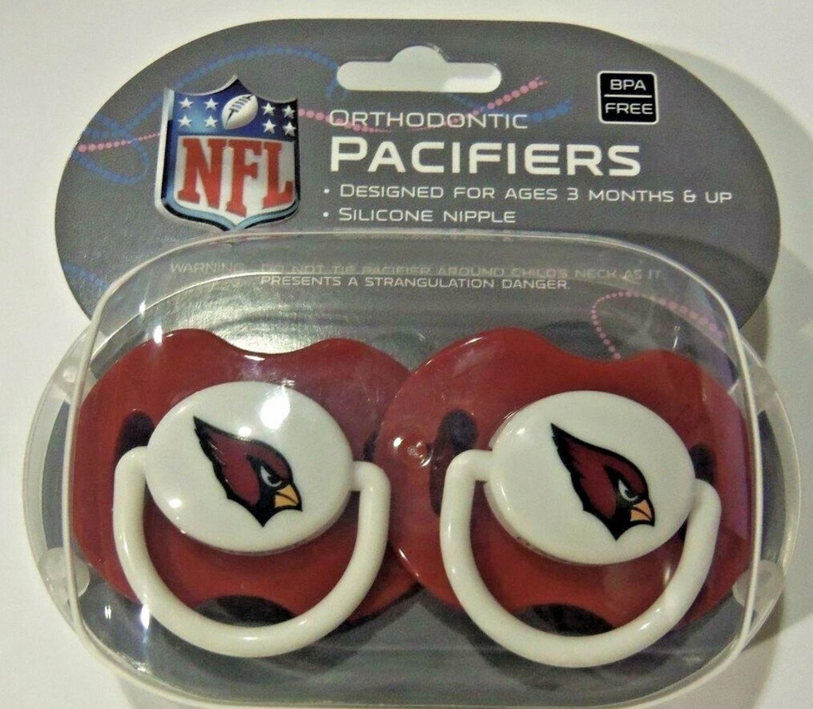 NFL Arizona Cardinals Pacifier set of 2 Solid Color w/Case by baby fanatic