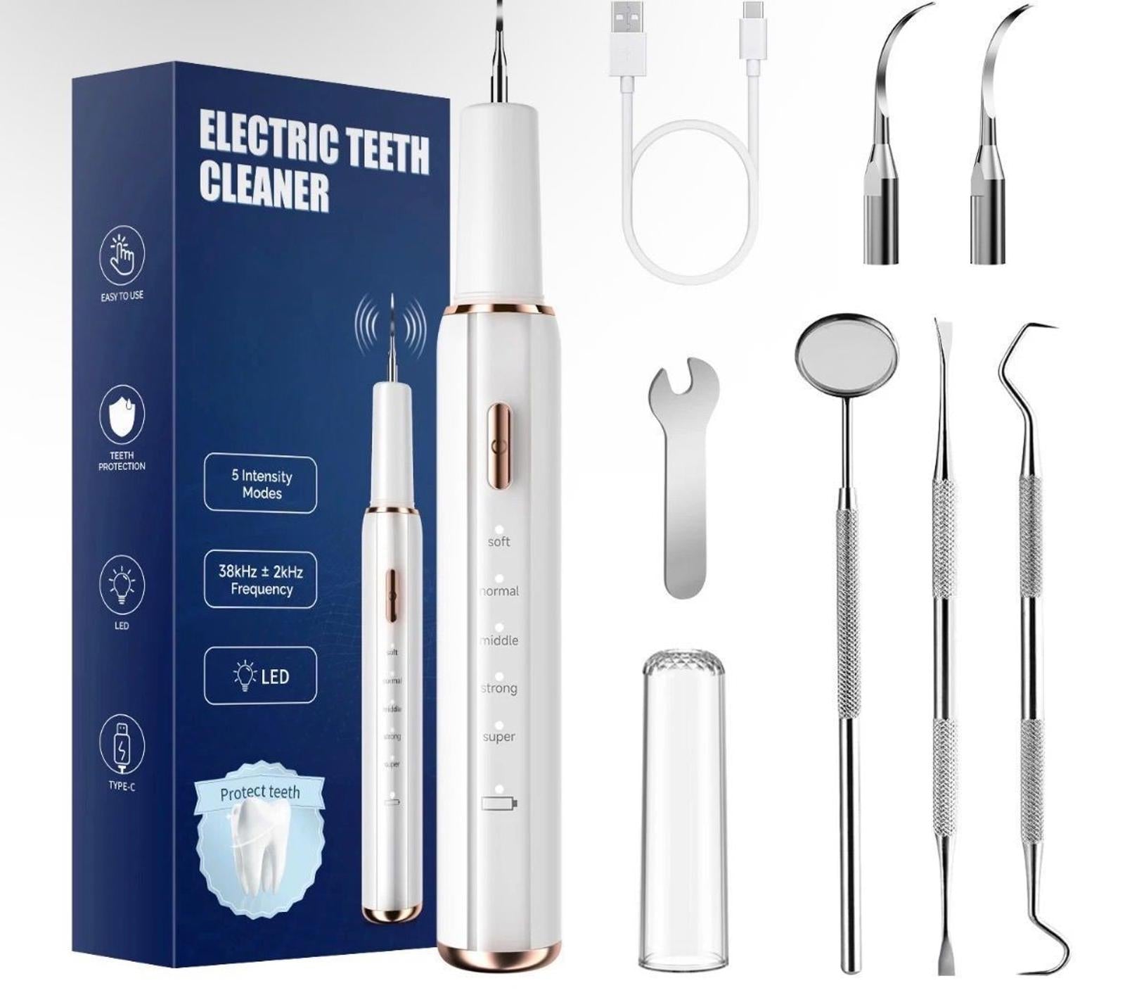 Electric Ultrasonic Dental Cleaner with 5 Modes Calculus Oral Remover Tooth