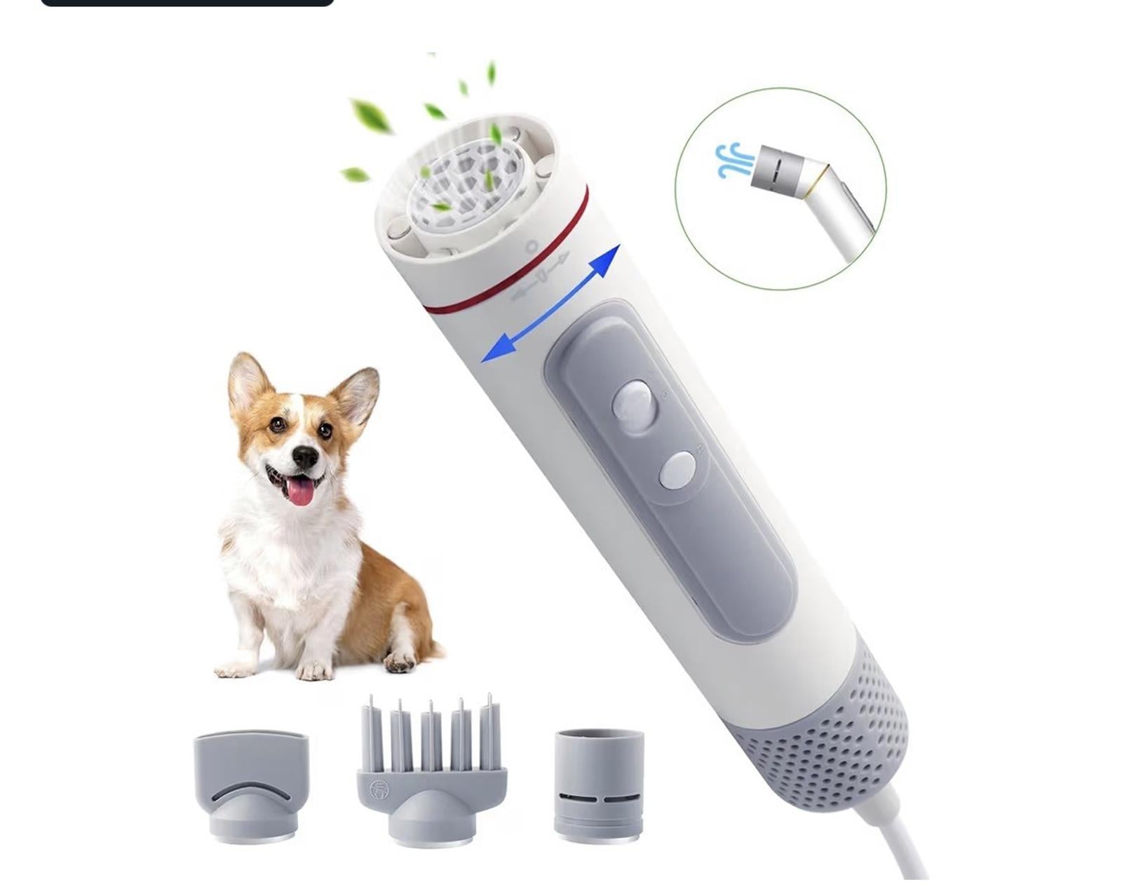 Dog Hair Dryer, Portable Handheld Pet Hair Dryer with 3 Temperature Adjustmen...