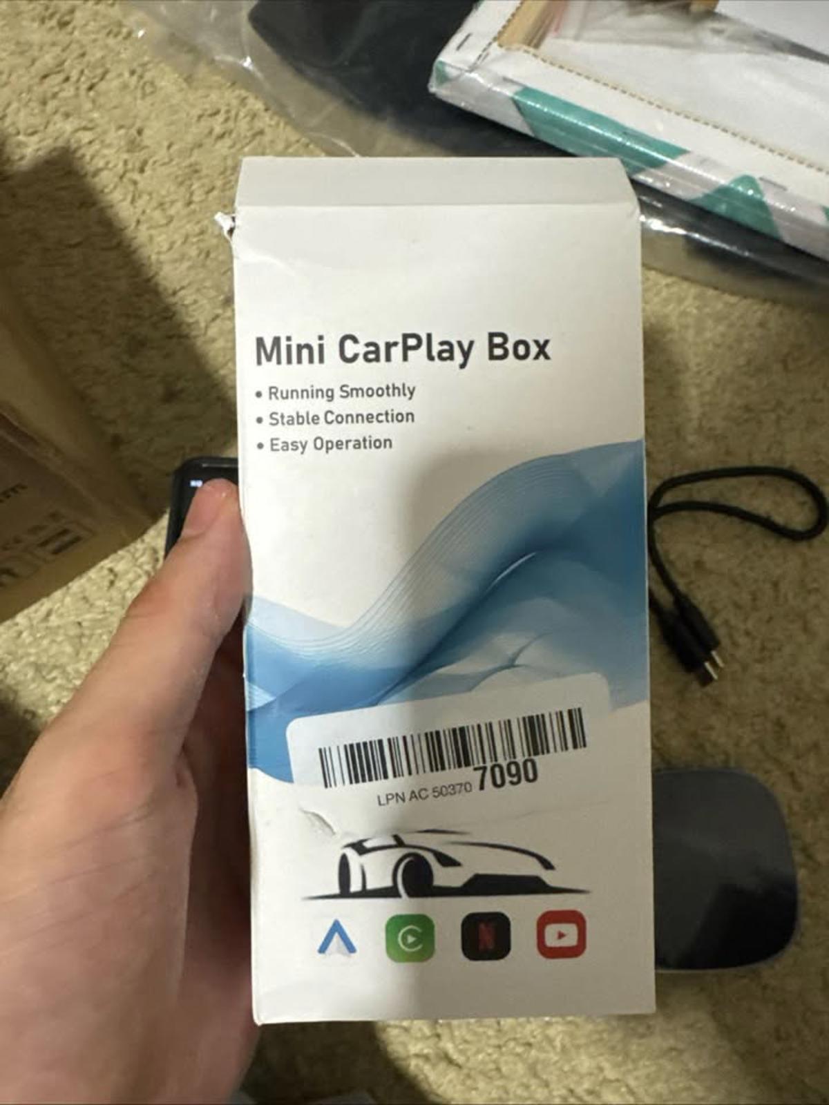 Mini CarPlay Box Wireless Adapter for Apple CarPlay and Android Auto