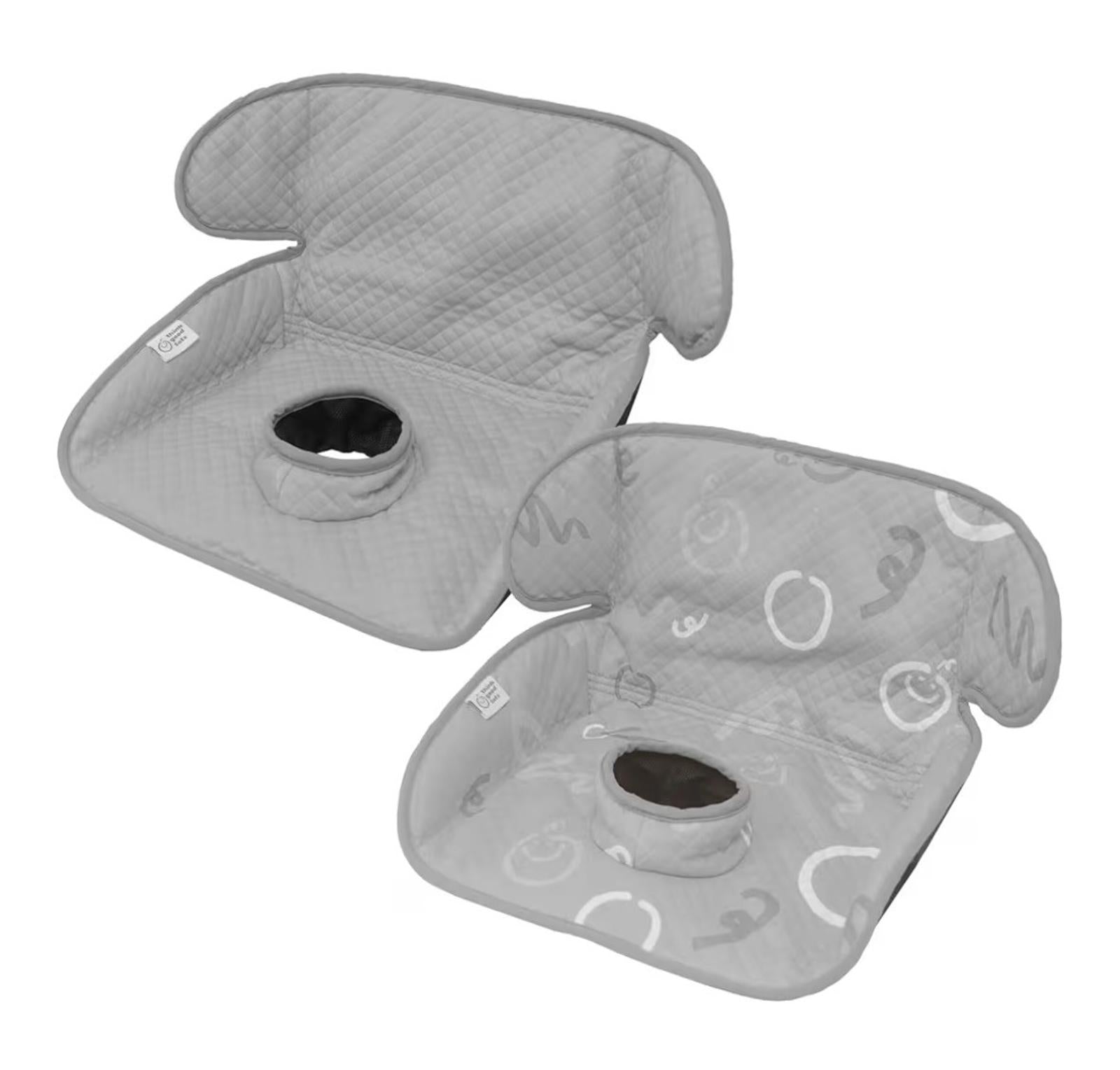 Grey Piddle Pad 2-Pack – Waterproof Car Seat & Stroller Protector for Potty Trai