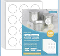 360 New MaxGear 2" Round Labels Matte White Laser & Inkjet Printing Labels!!!!!
