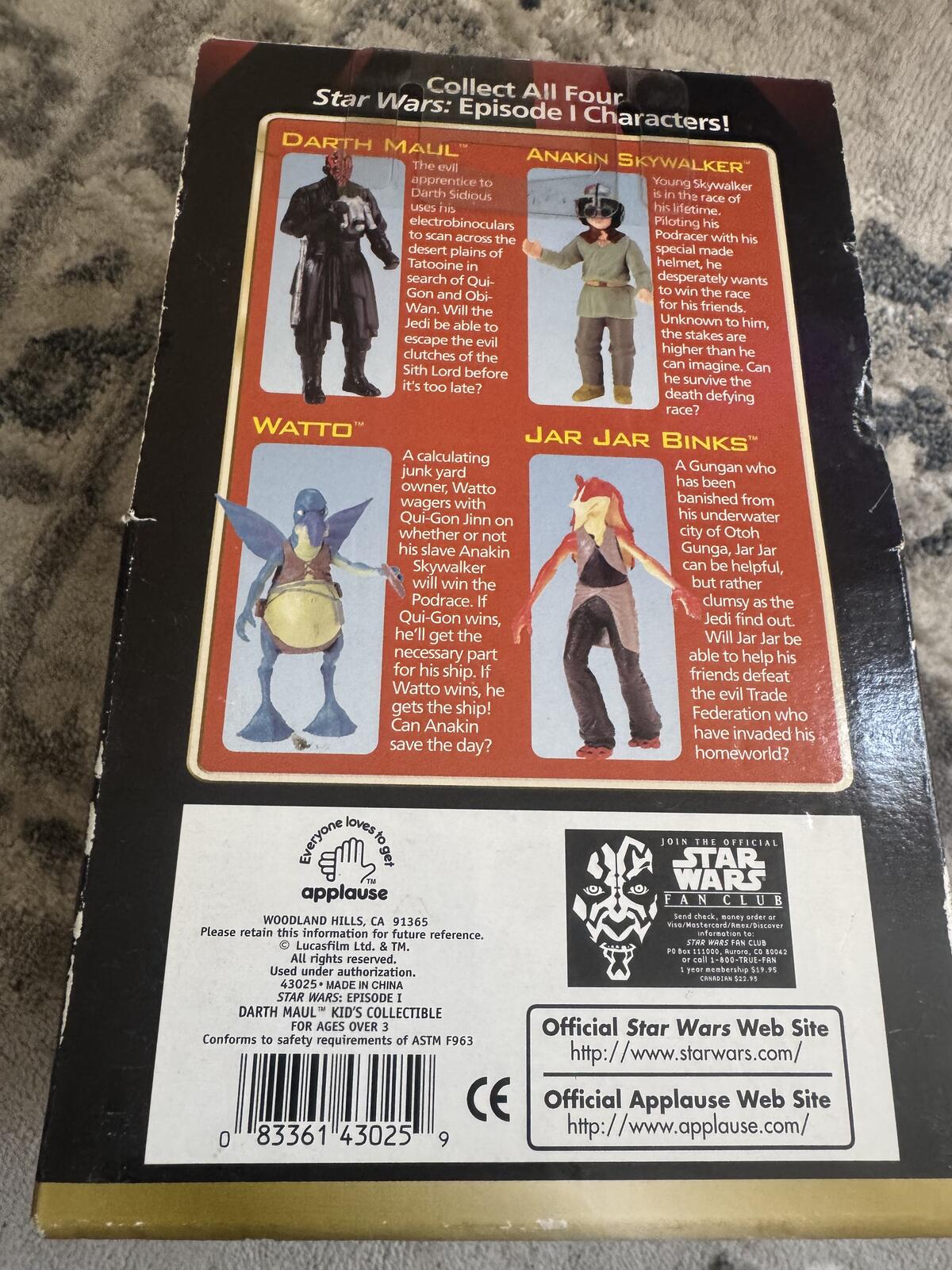 Star Wars Episode I Darth Maul Kid's Collectible Action Figure