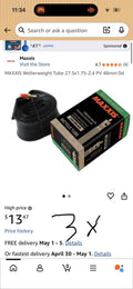 Maxxis Welterweight Bicycle Tube 27.5x1.75-2.4 PV 48mm