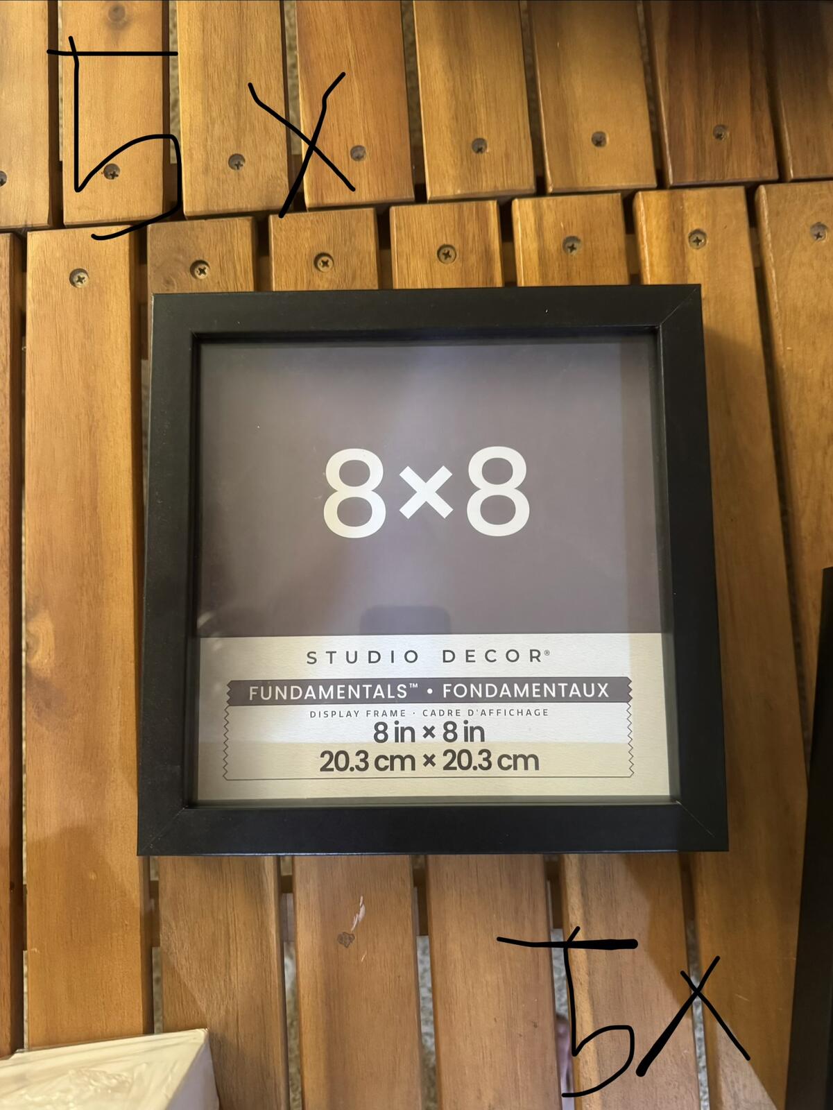 Studio Decor Fundamentals 8x8 Black Picture Frame