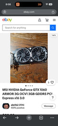 MSI NVIDIA GeForce GTX 1060 ARMOR 3G OC V1 3GB GDDR5 PCI Express x16 3.0 Graphic
