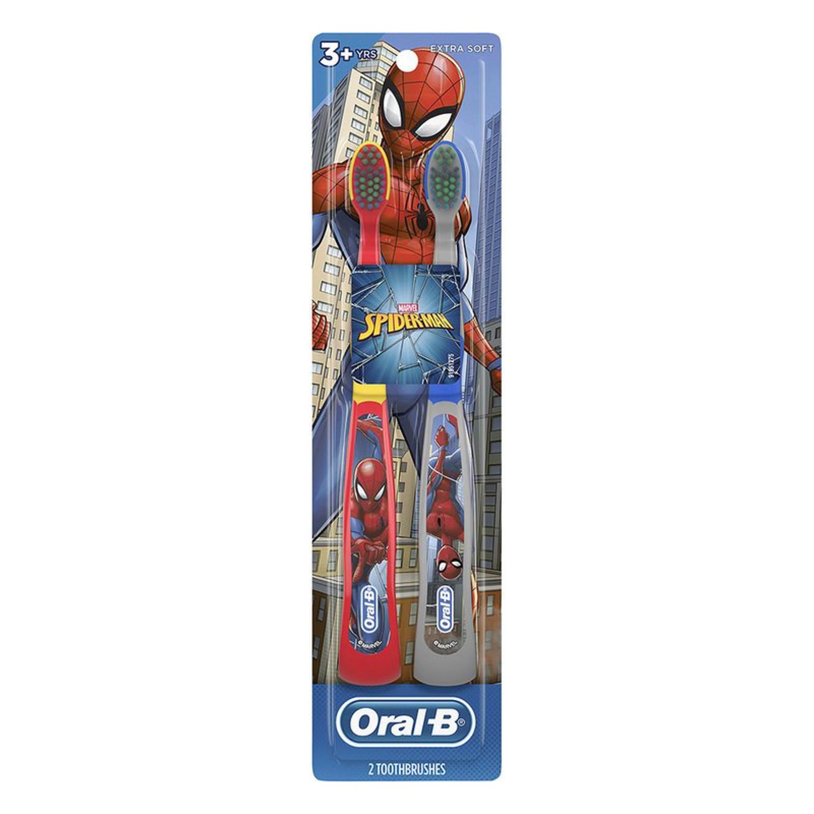 Oral-B Spider-Man Kids Toothbrushes, 2 Count