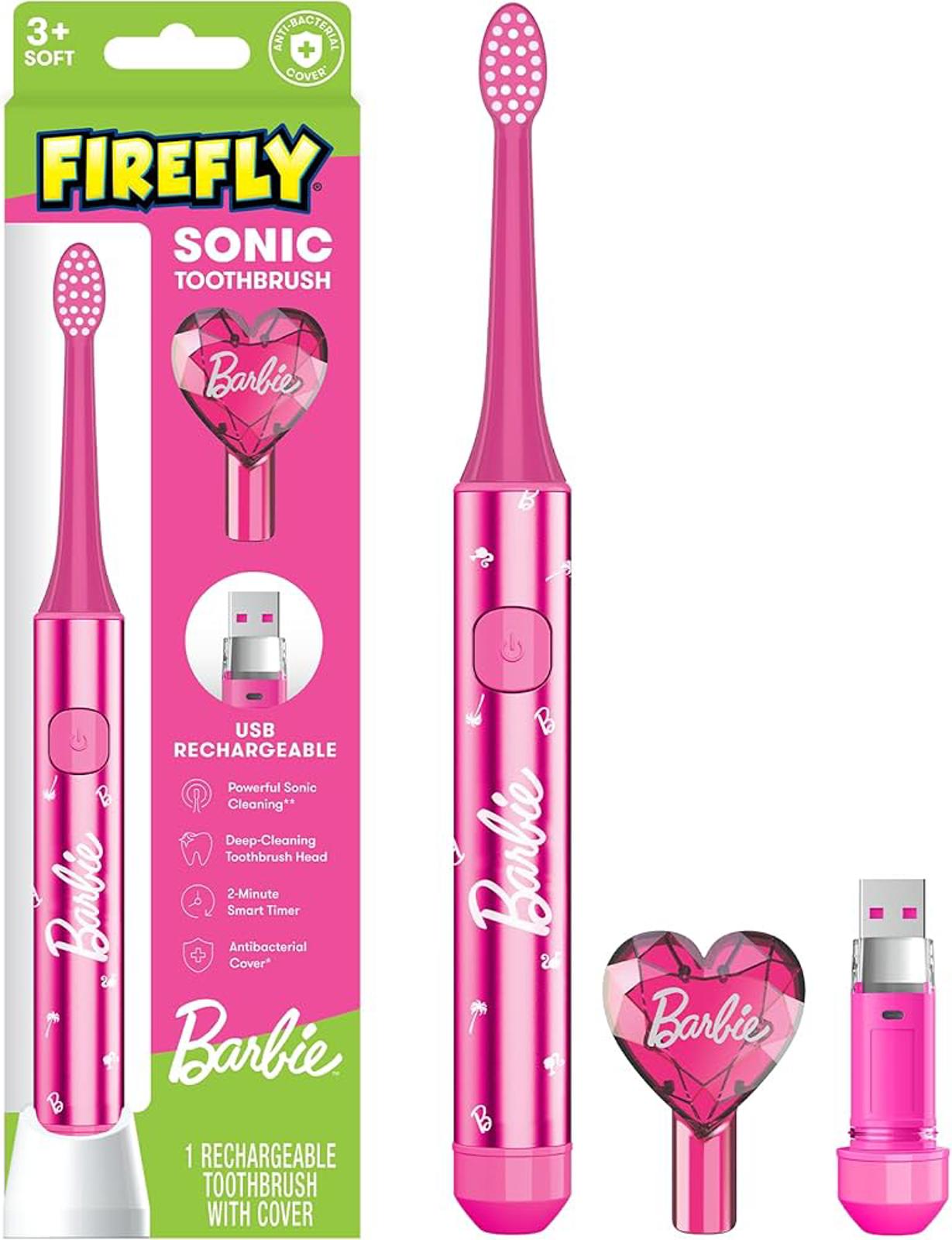 Firefly Barbie Sonic Rechargeable Toothbrush with USB Charging
