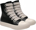 Black and White High-Top Sneakers with Thick Laces size 10.5 us mens