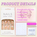 24-Piece Acrylic Nails Set with Jelly Stickers and Nail Care Tools