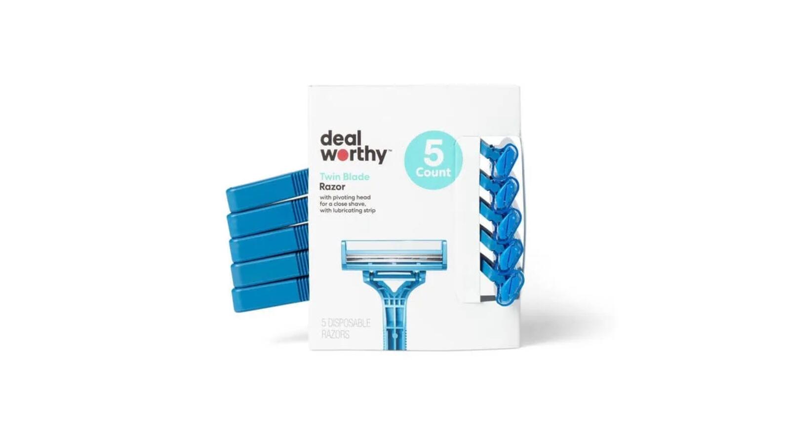 deal worthy Twin Blade Disposable Razor 5 Count