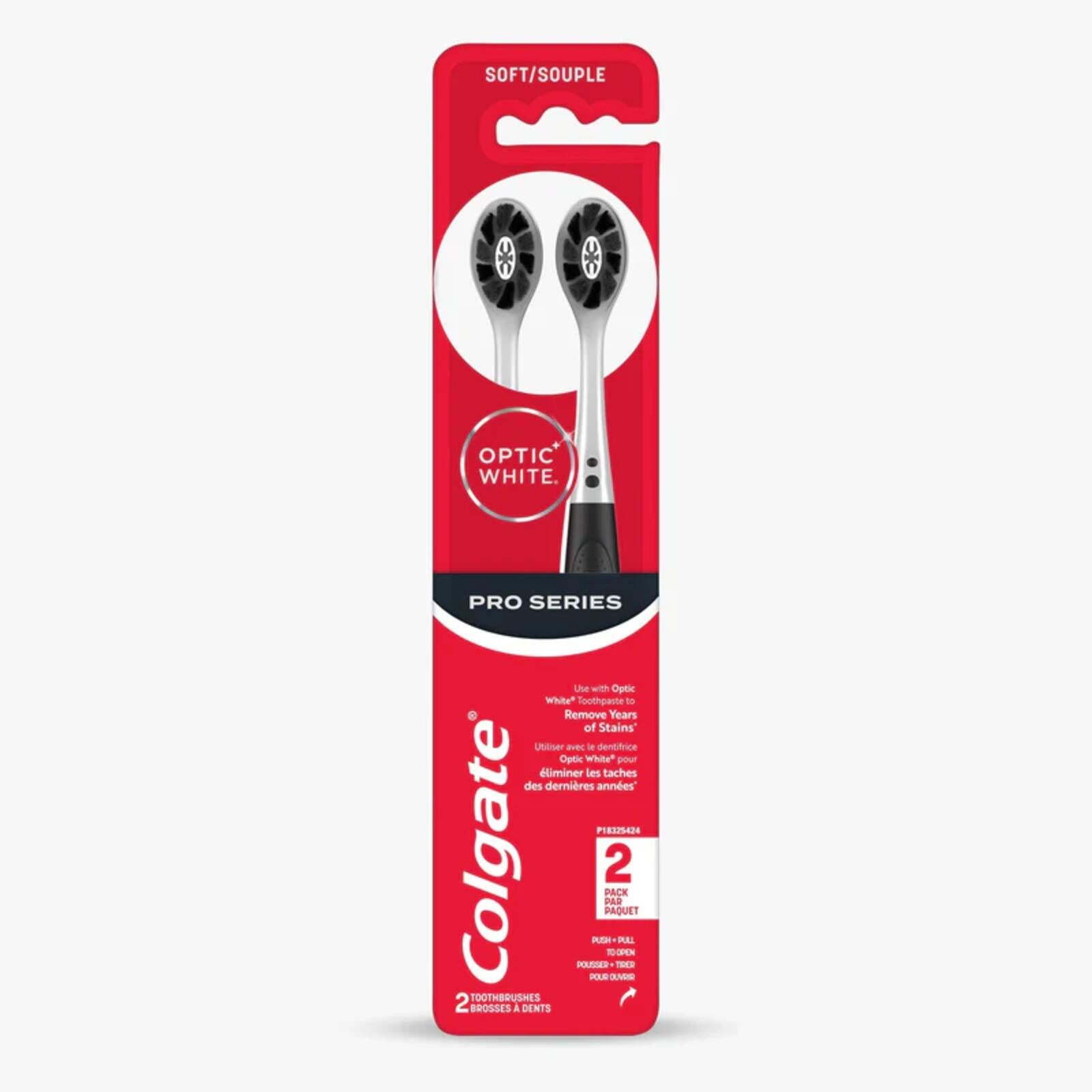 Colgate Optic White Pro Series Soft Toothbrushes - 2 Pack