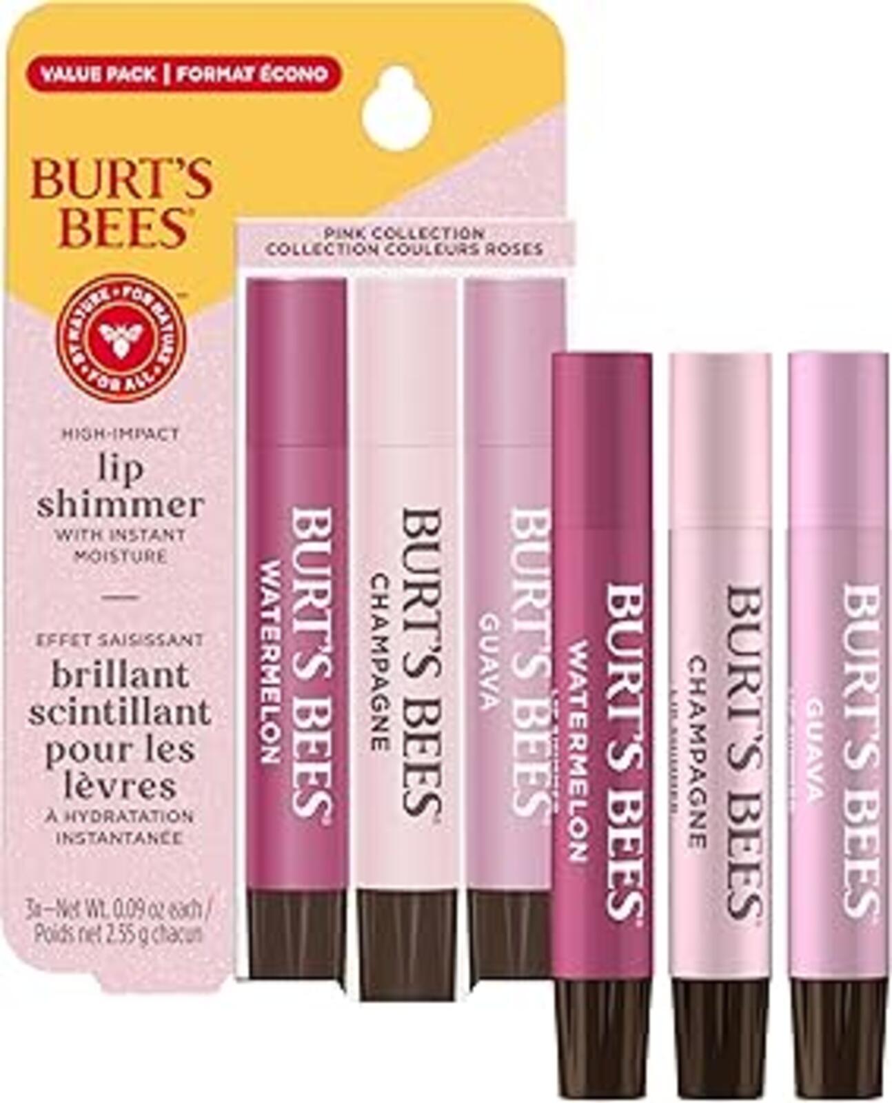 Burt's Bees Lip Shimmer Value Pack - Pink Collection