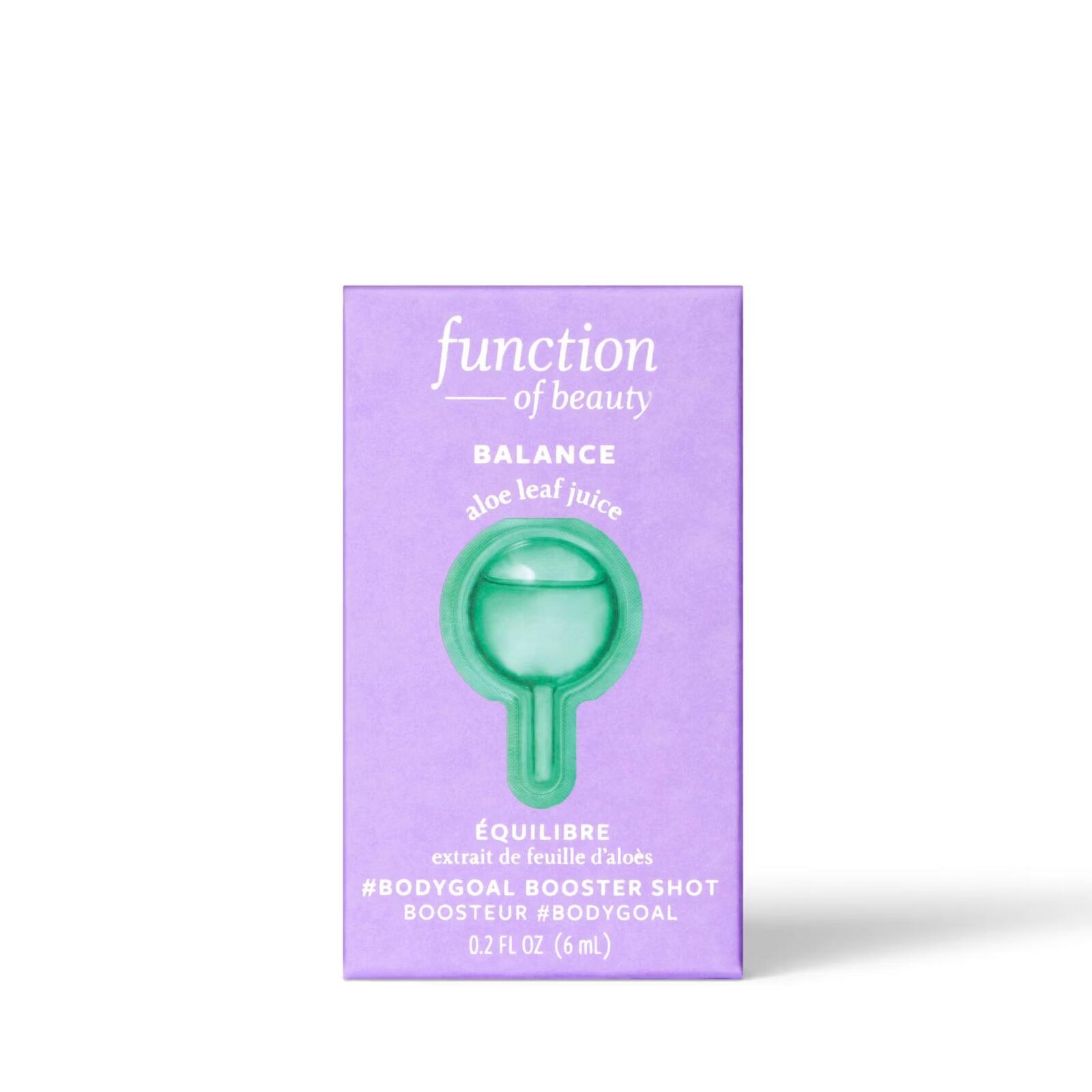 Function of Beauty Balance Aloe Leaf Juice Bodygoal Booster Shot 0.2 fl oz (6 ml