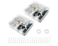 Clear Plastic Cable Organizer Box with Dividers and Clips Set