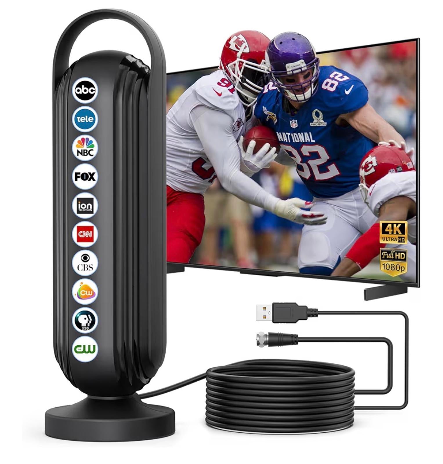 Indoor TV Antenna with 4K Ultra HD Support