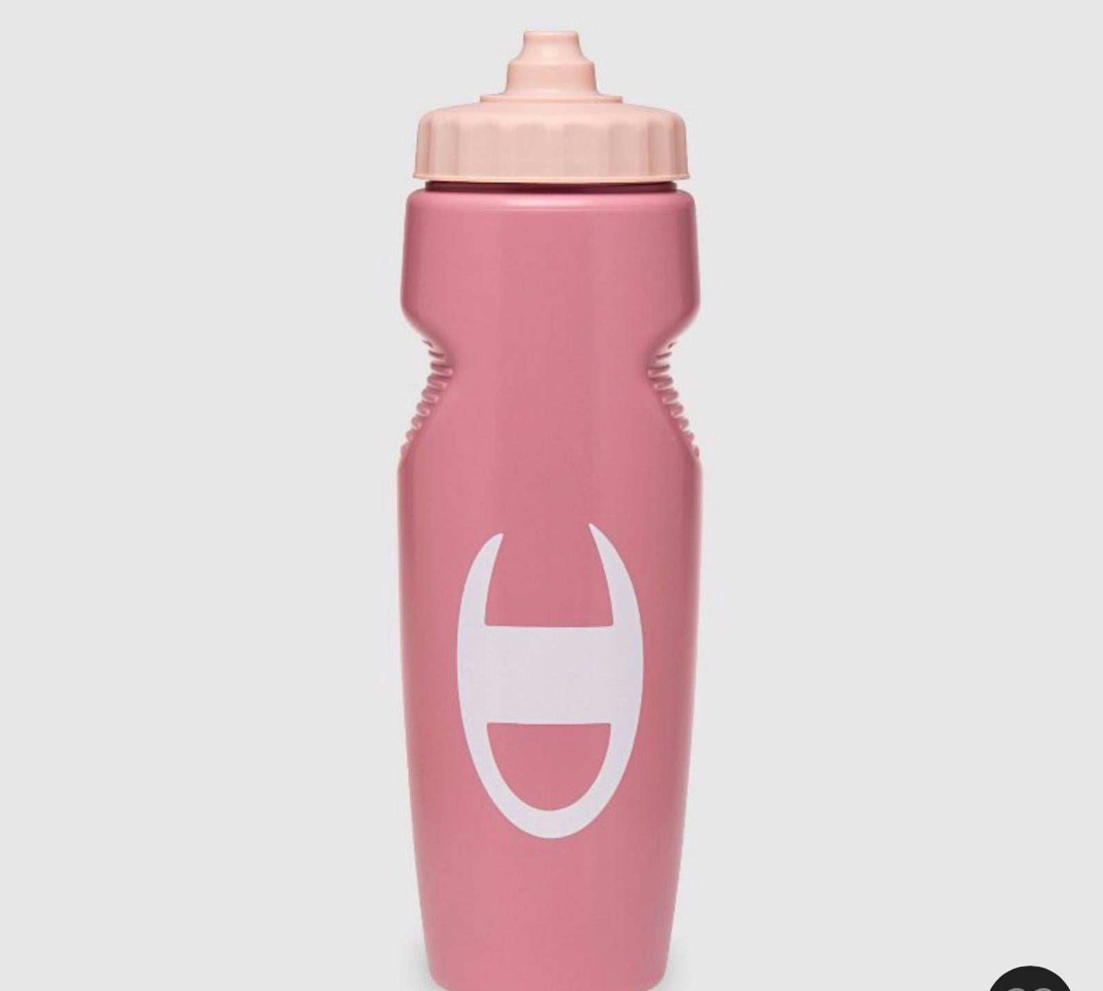 Pink Sports Water Bottle with Light Pink Cap