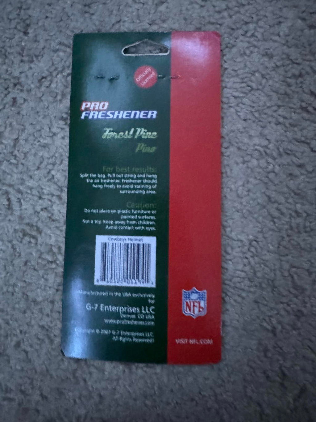 NFL Dallas Cowboys Pro Freshener Frost Pine Air Freshener