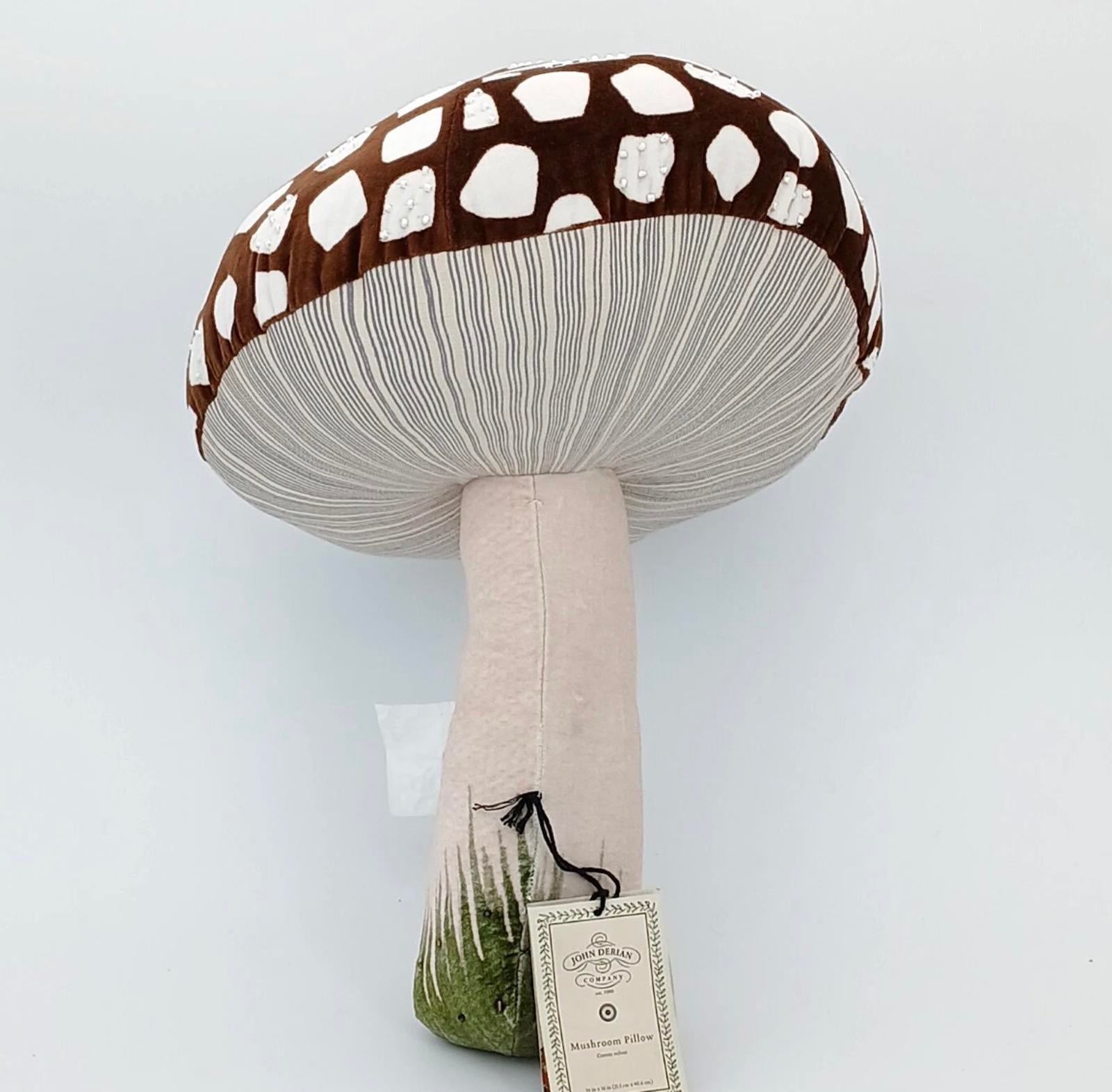 Farmhouse Plush Mushroom Pillow Decorative Cushion
