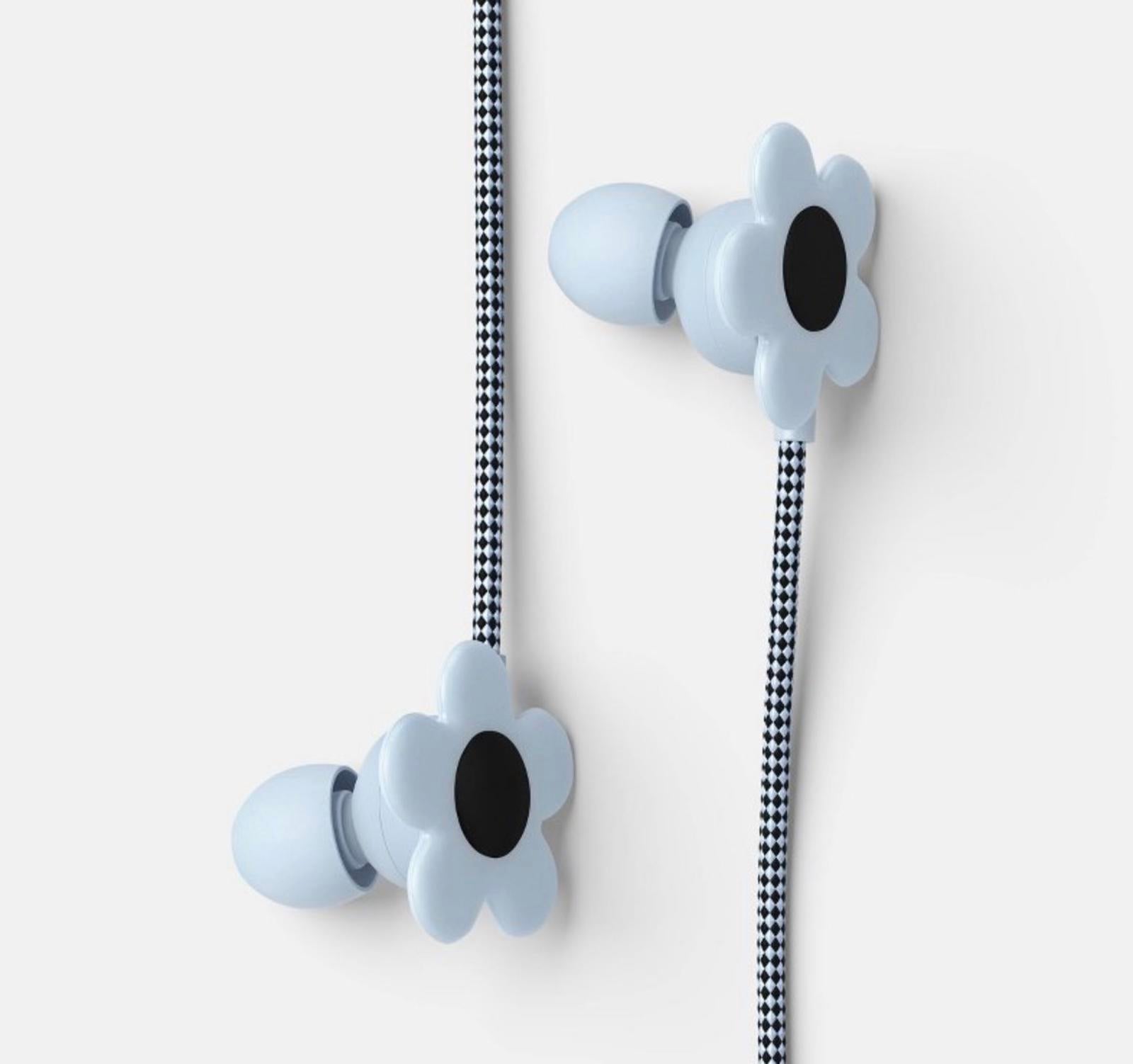 2 pack Floral Wired In-Ear Earphones with 3.5mm Jack