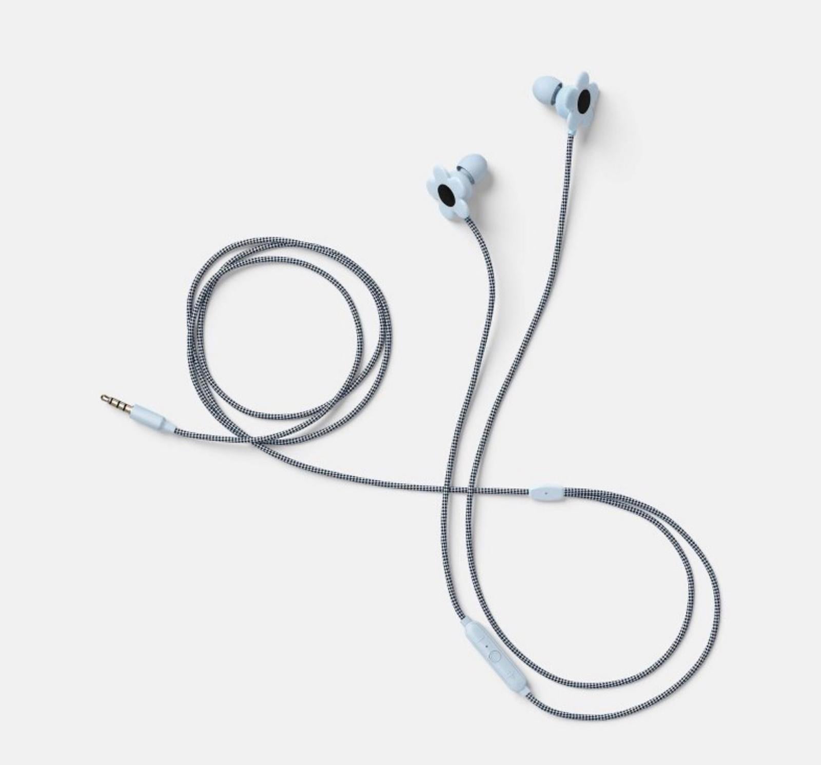 2 pack Floral Wired In-Ear Earphones with 3.5mm Jack