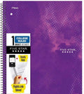 3 pack Five Star College Ruled 1-Subject Spiral Notebook, 80 Sheets, Purple