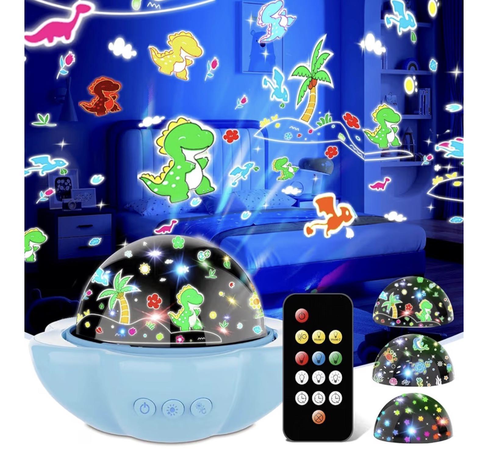 Dinosaur Star Projector Night Light with Remote Control