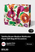 Tabitha Brown Medium Multicolor Paper Gift Bag All Occasions