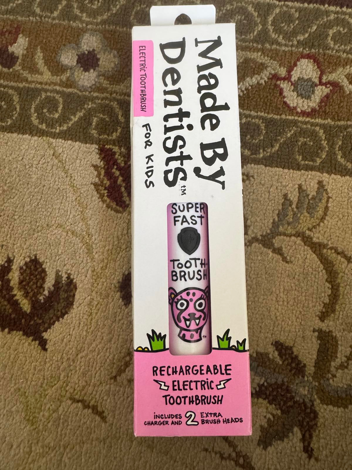 Made By Dentists Rechargeable Electric Toothbrush for Kids - Super Fast Pink