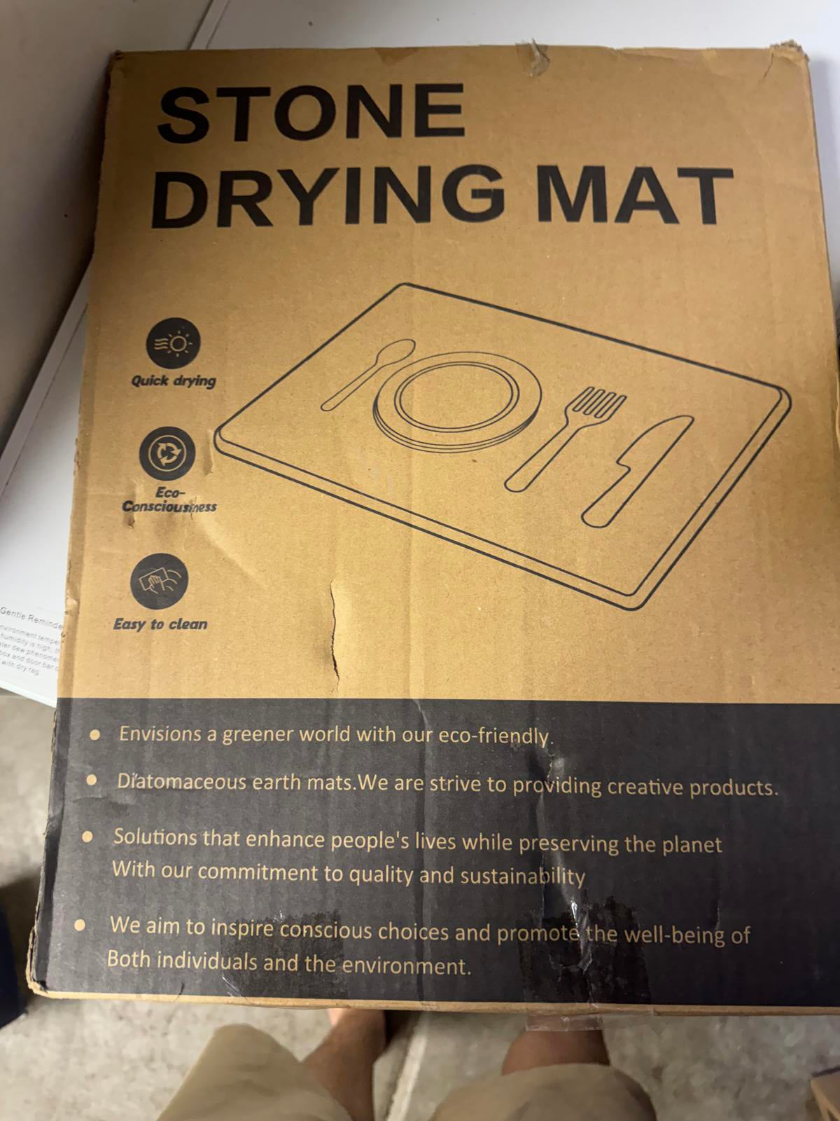 Stone Drying Mat with Diatomaceous Earth for Eco-Friendly Quick Drying