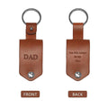 Dad Christmas Gifts - You Will Always Be My Hero Leather Photo Keychain