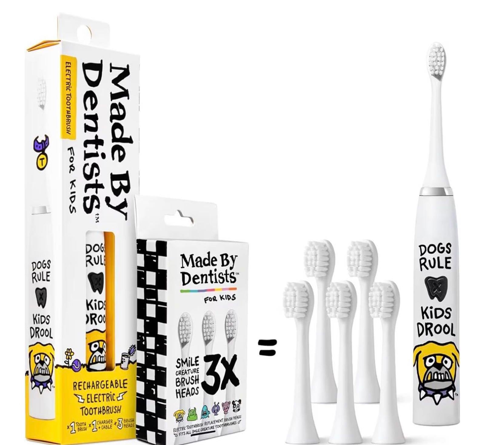 Made By Dentists Kids Electric Toothbrush with Rechargeable Battery and Timer,