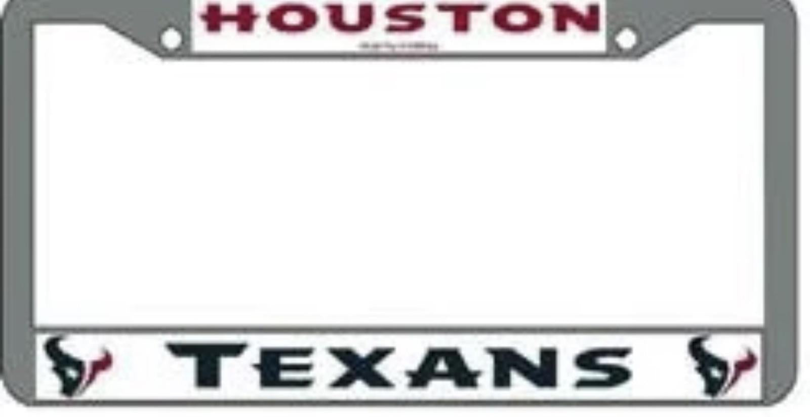 Houston Texans License Plate Frame Chrome
