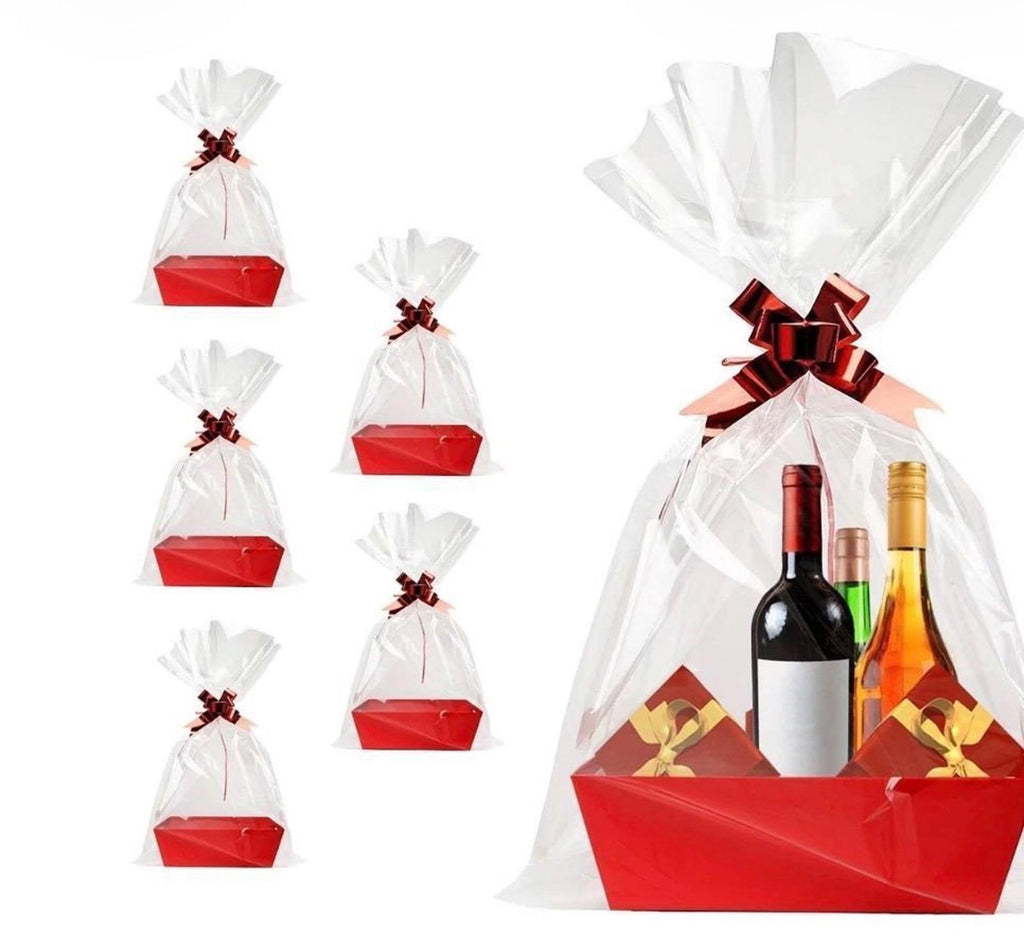 Basket For Gifts Empty 5 Pack Sturdy Empty Gift Basket Kit With Handles Red C...