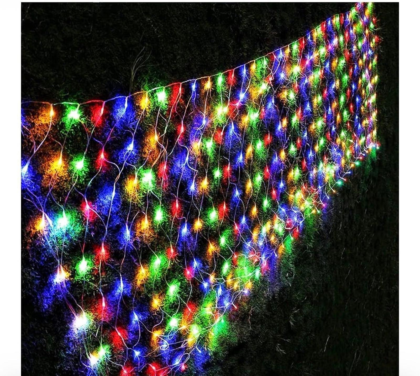 Christmas Net Lights, 360 LED 12ft x 5ft Connectable Mesh Fairy Multicolor
