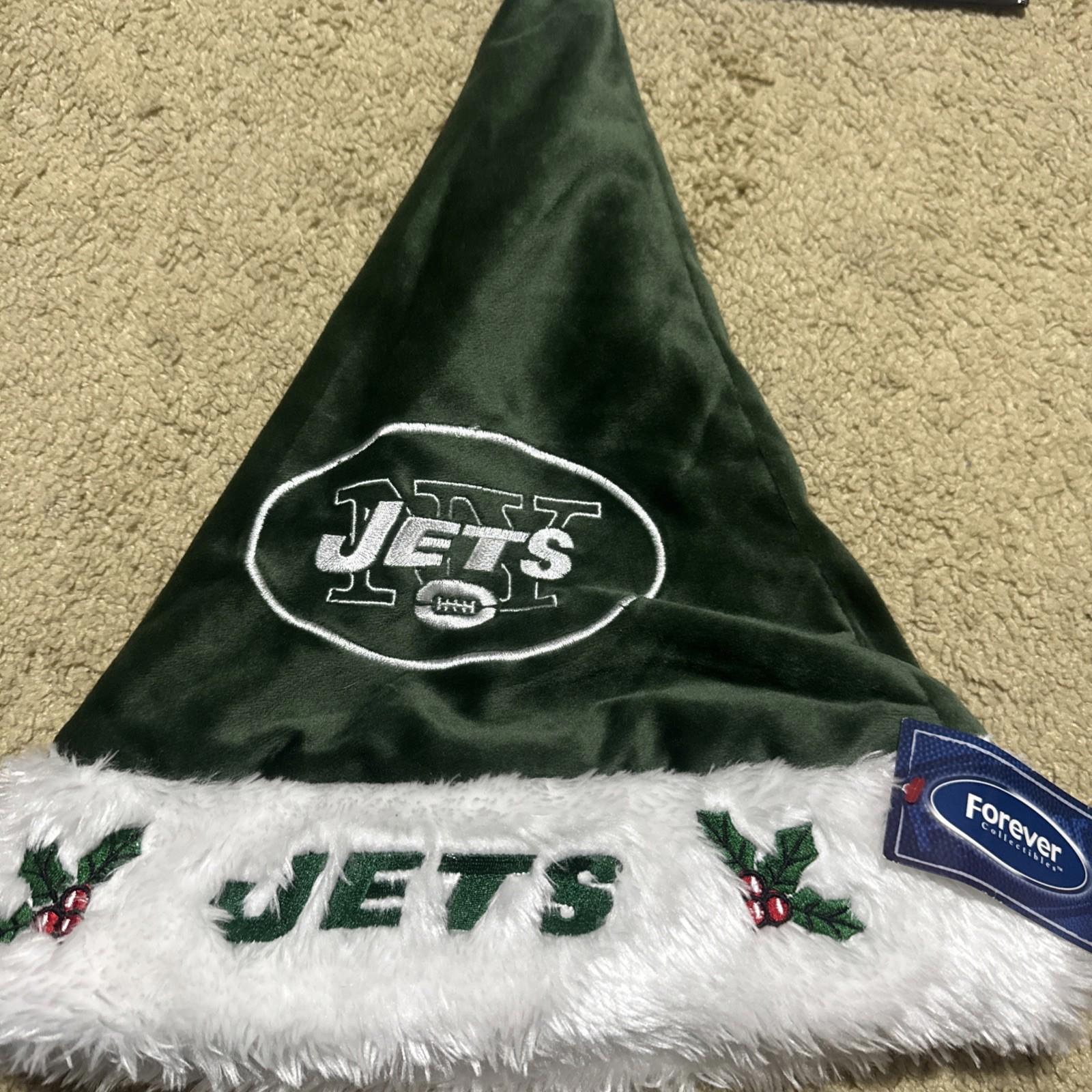 Vintage NFL New York Jets Team Logo Christmas Holiday Santa Hat Collectible
