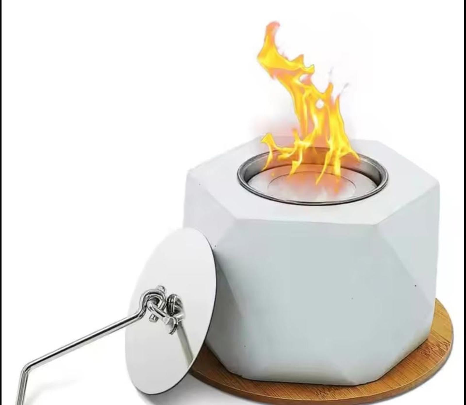 Table Top Fire Pit Bowl - Concrete Tabletop Fireplace Indoor Outdoor D – ,