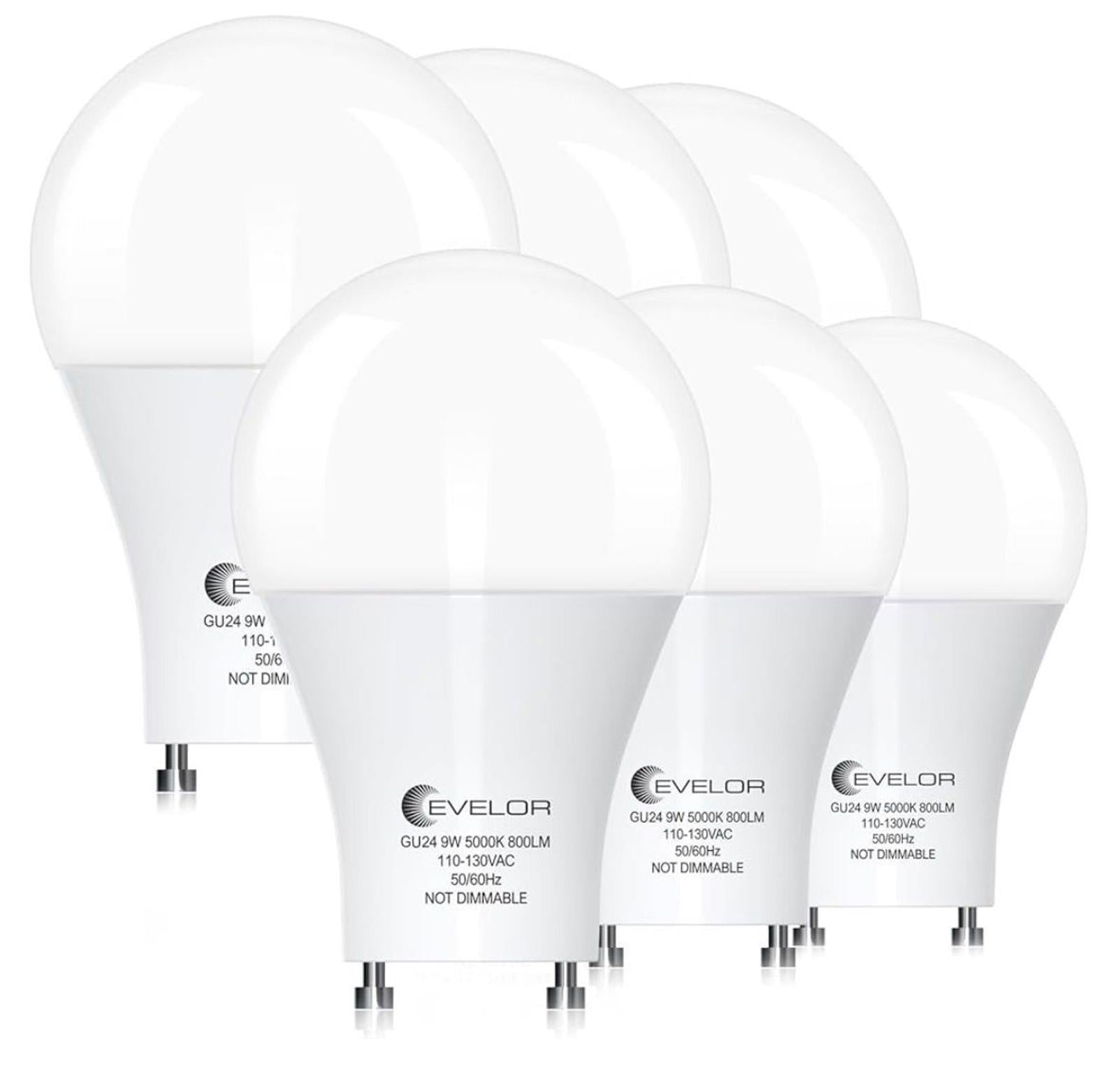 GU24 LED Light Bulb,60 Watt Equivalent Daylight White 5000K,Non-Dimmable,Efficie