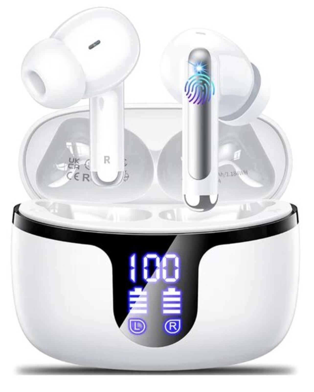 Monhigh Wireless Bluetooth 5.4 ANC Headphones with Charging Case