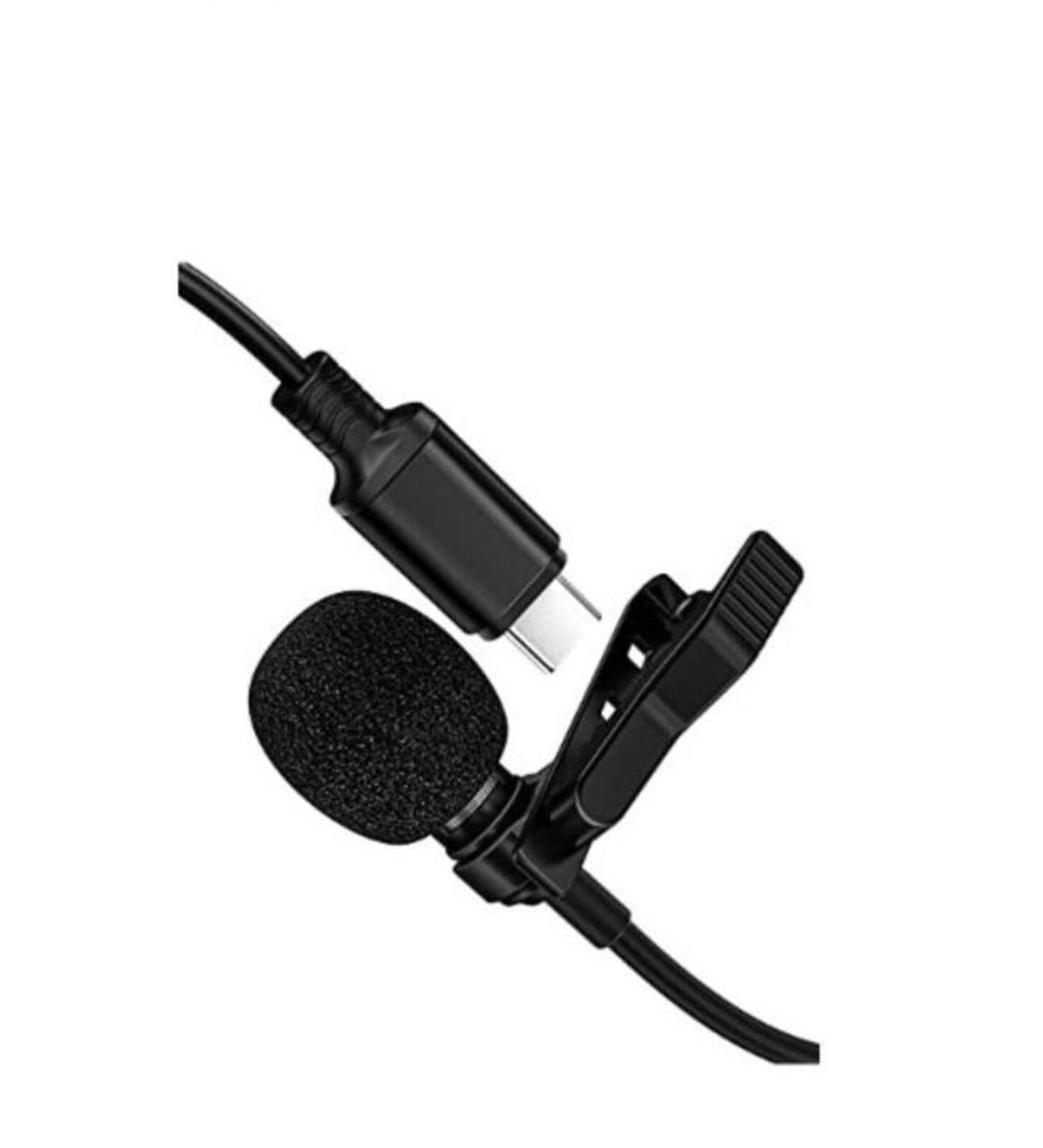 Lavalier Microphone USB C Professional Lapel Clip-on Mic Omni Condenser