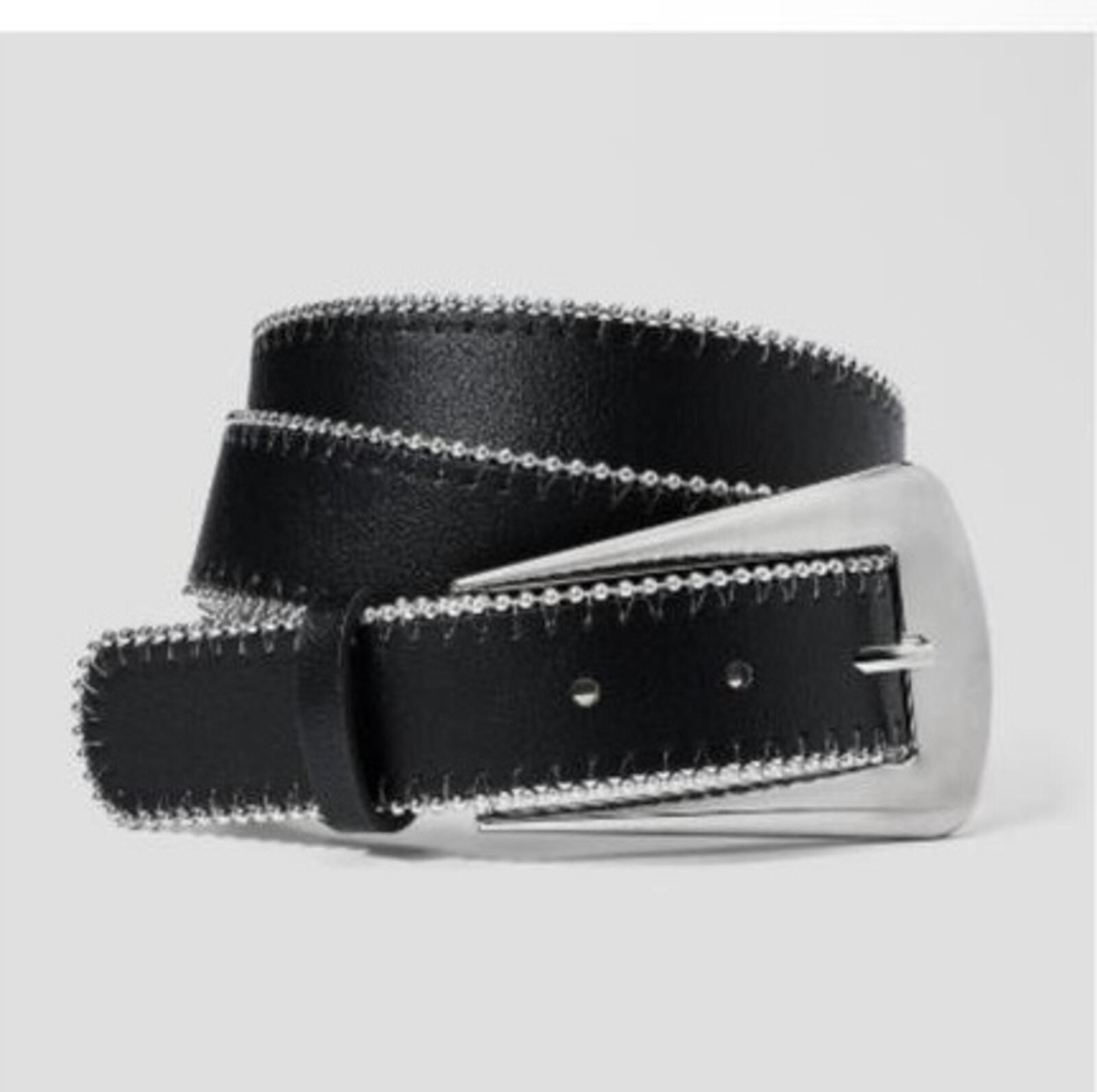 Shot Bead Edge Belt with Fashion Buckle - Wild Fable™ Black X LARGE