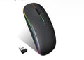 Wireless Bluetooth Mouse for Computer Laptop with LED Black